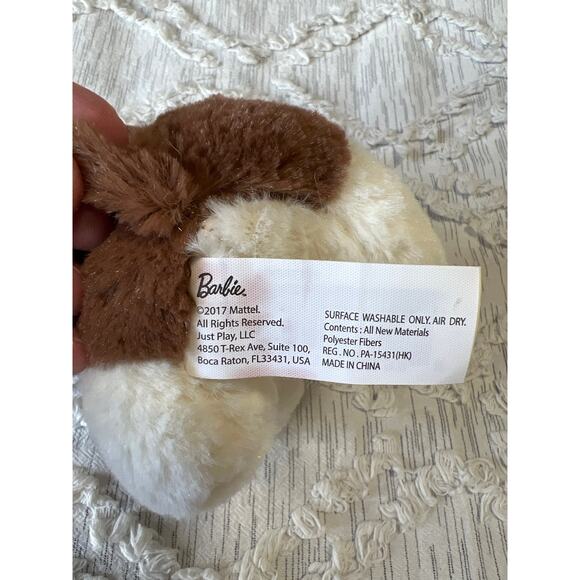 Barbie Pet Bean Plush Pet Pal Stuffed Animal Toy Dog Brown White - Picture 5 of 9